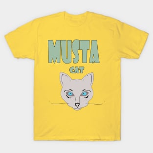 Musta cat mustache T-Shirt